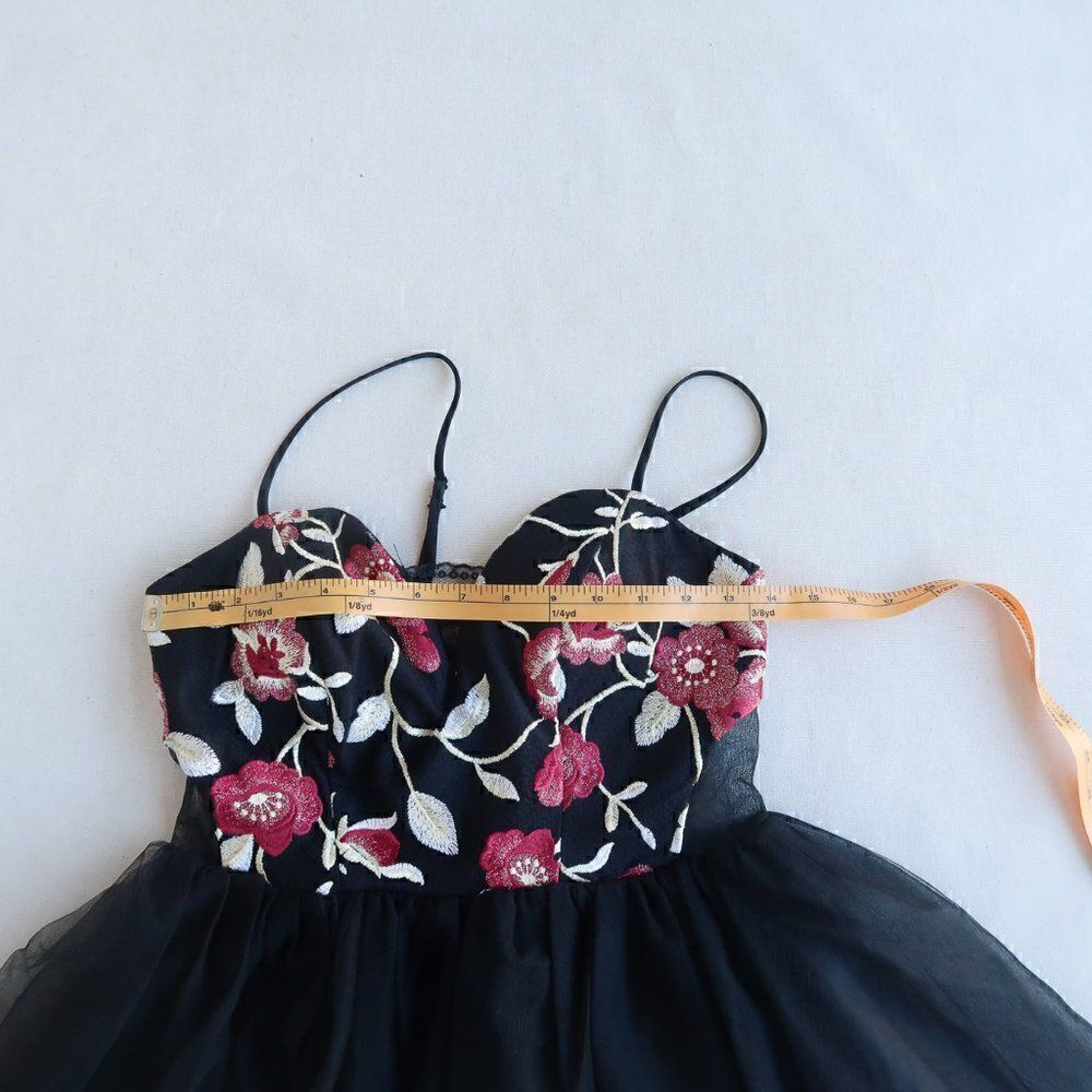 Social Code Embroidered and Tulle Mini Dress - Picture 10 of 12